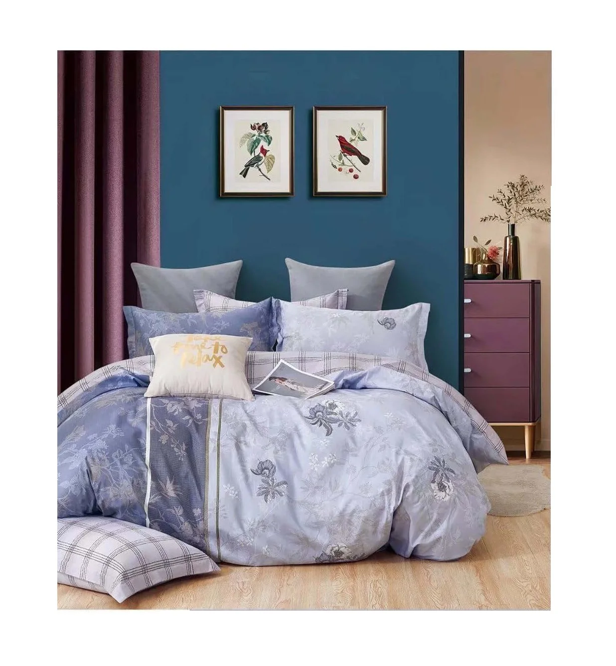 Indian New Arrival Luxury King Size 100% Cotton 260 Thread Count 3cm Stripe star hotel Bed Sheets