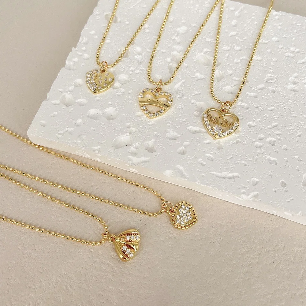 Китайская Новая мода изысканные ювелирные изделия 18k позолоченная Цепочка Сердце ожерелья для женщин