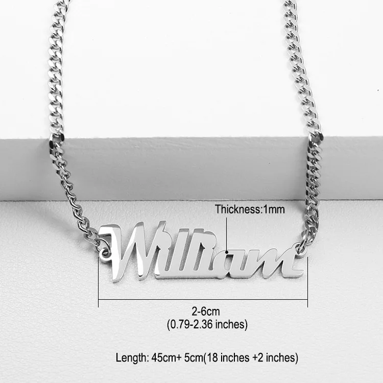 Custom Cursive Pendant Plated necklace Birthston Engraved Name Womennecklace