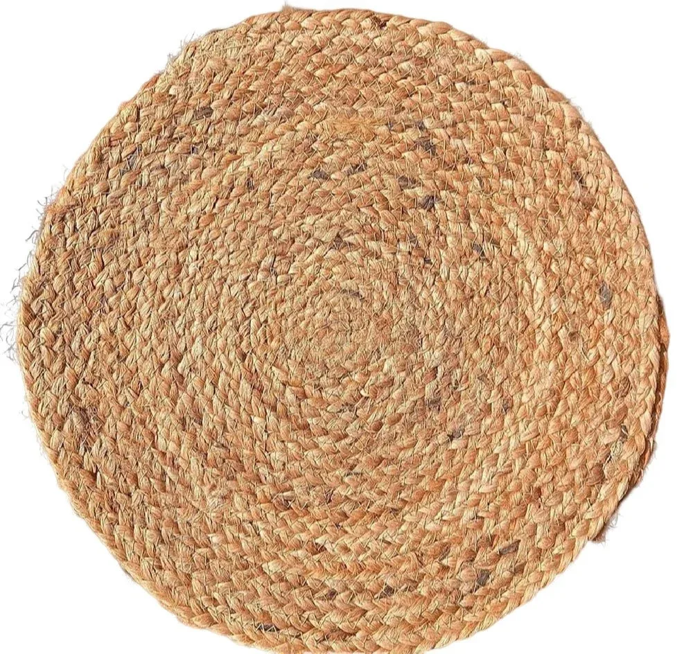 Water Hyacinth Straw Braided Tablemats Rattan Tablemats Rustic Weave Placemats for Dining Table