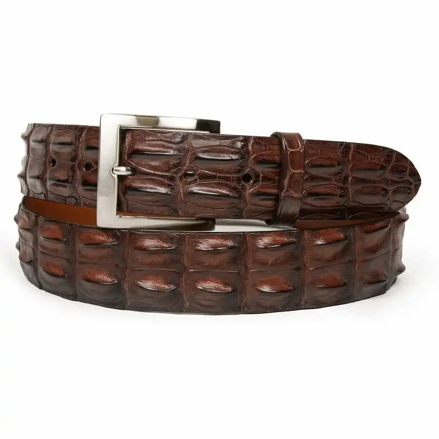 Handmade Luxury Cow Hide Crocodile Leather Belts for mens & womens unisex Casual Business Fashion Apparel & Accessories