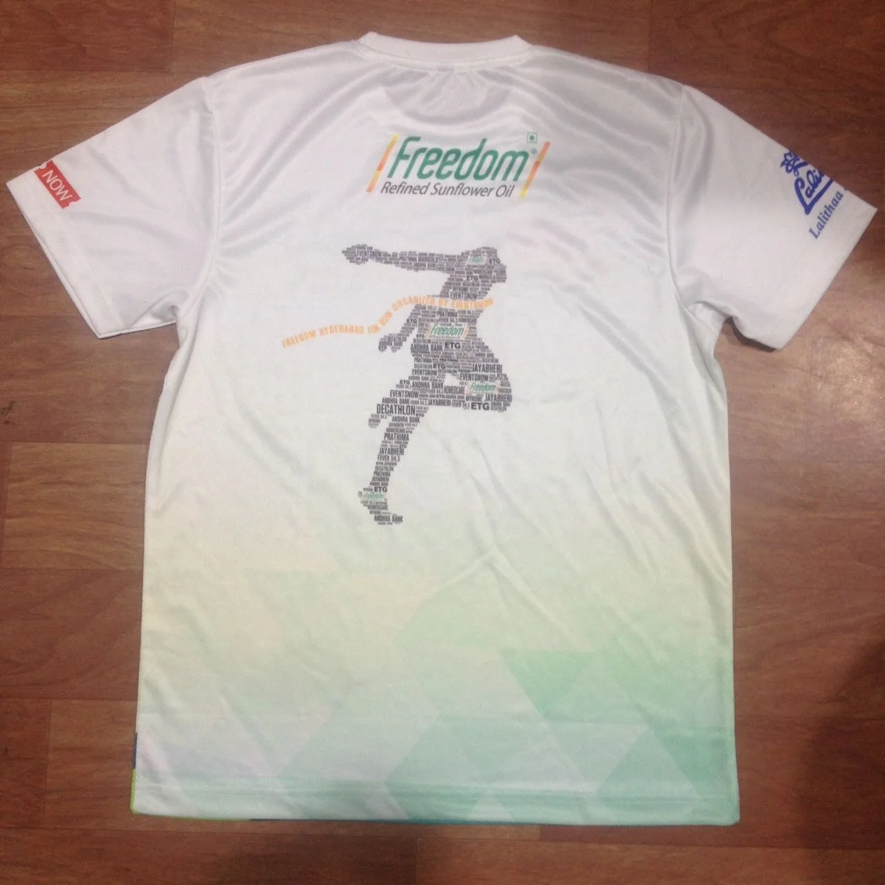 100% Polyester durable quality Cool Quick Dry single jersey sports fabric Marathon Tshirt Running T-shirt Sublimation T-shirt