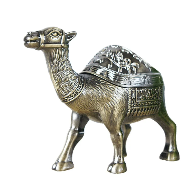 2025 Top Sale Unique Metal Crafts Egypt Camel  Ashtray Home decoration