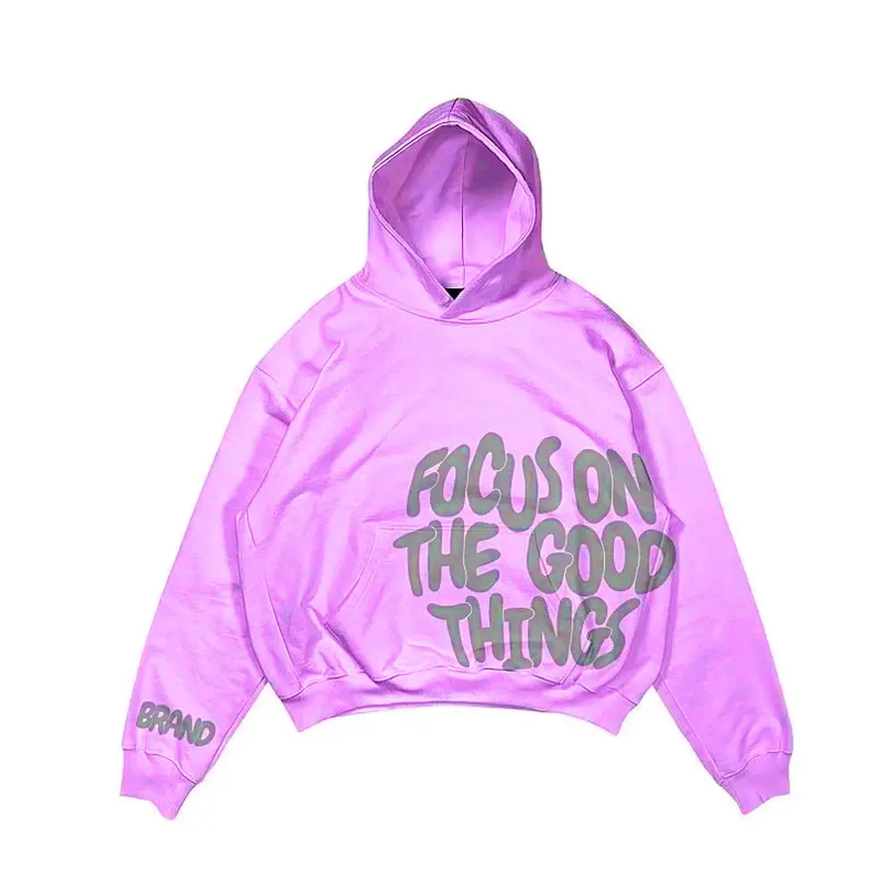 Unisex Hoodie Hot Sale US Size Men Hoodies Unisex Pullover 100%Cotton French Terry Plain Black Cut and Sew Men Hoodie