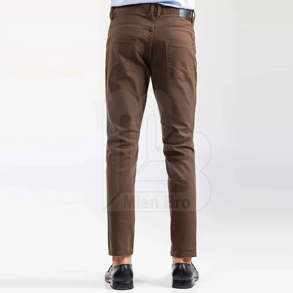 Wholesale Men Straight Classic Jeans Male Denim Pants Brown Jeans For Sale / High Quality Men Jeans Pant