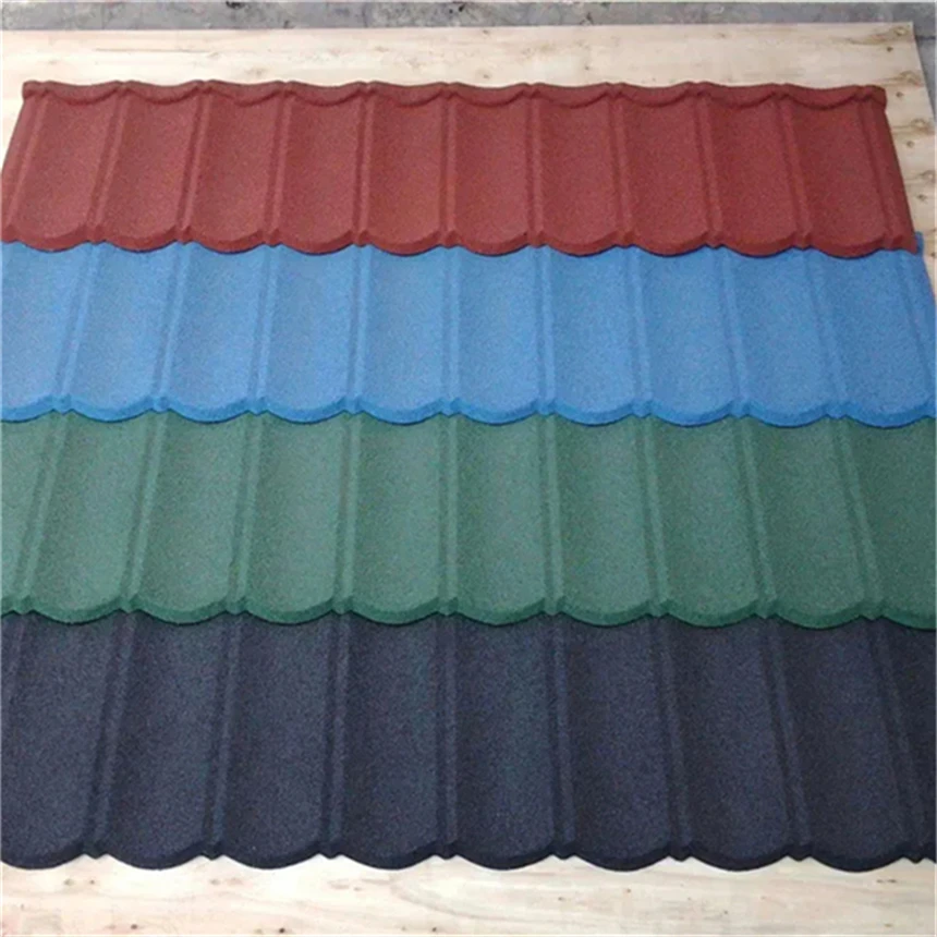 ppgl milano stone coated roofing tile sand coated metal roof tiles 0.45mm Eurotile shingles Stone Coated Steel Tiles