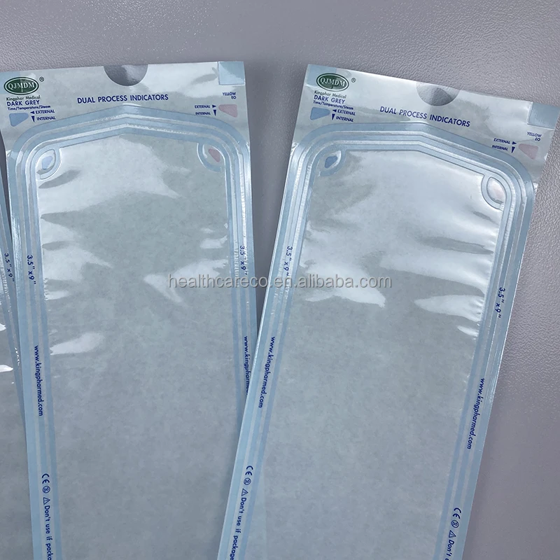 Popular Dental equipment used Dental Sterilization Flat Reel Pouch Sterile Pouch Manufacture Self Sealing Pouch