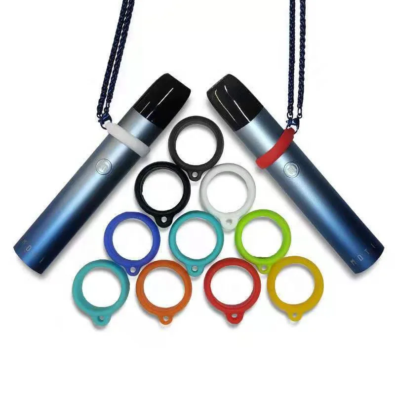 Custom silicone rubber ring rope neck strap wholesale key chain ring cord lanyard for pen holder