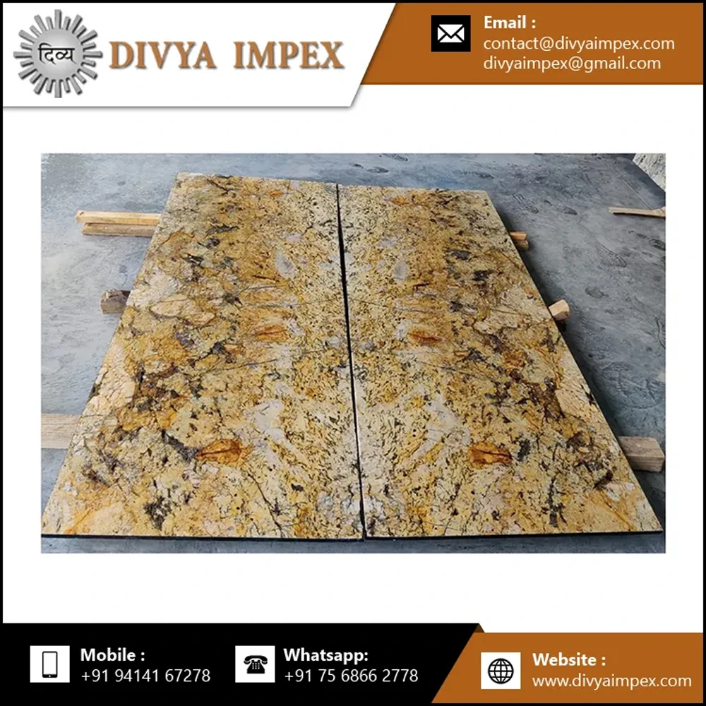 High Quality Polished Natural Custom Made Felix Gold Granite Marble Indian Bulk Wholesale Supplier