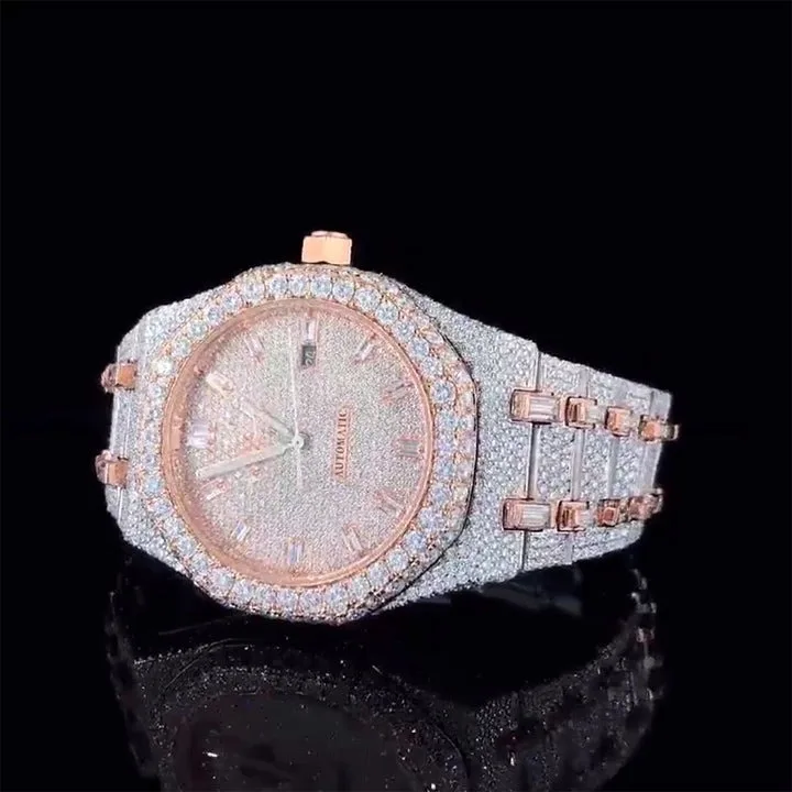 AP Audemars Piguet высокого качества круглые алмазные часы с индивидуальным льдом в форме муассанита для мужчин W 72