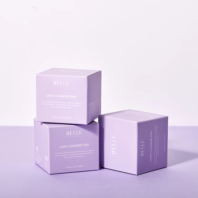 Belle Lash cleanser pad 80count Vegan certified Made in Korea cotton pads lip and eye remover pad Korean makeup remover