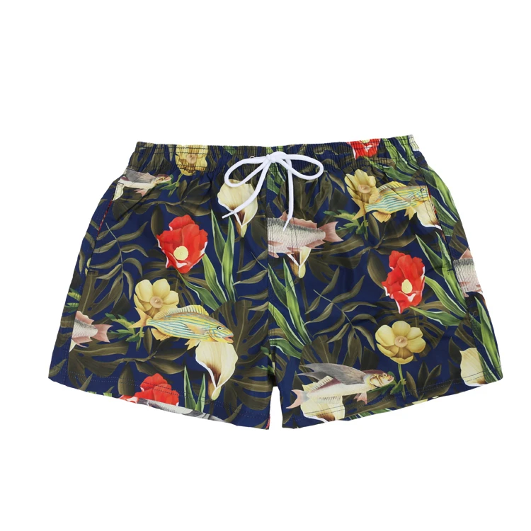 Direct Factory Price Men Beach Short Sublimation Prints Beach Shorts For Men Swim Trunks With Quickly Dry Polyester Fabric