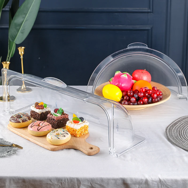 Cake Bread Clear Dome Cover rectangle Clear Polycarbonate Round Dome Transparent Food Dish Cover