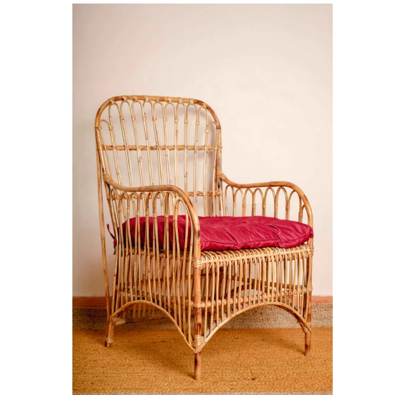 Wholesale Natural loop chair with only seat cushion included for outdoor furniture rattan chair Cane & Bamboo chair