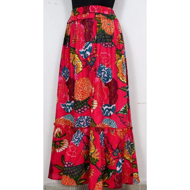 Indian Cotton Dress Evening Dresses women Wear Dress Long Cotton Skirt Long Floral Print Long Skirt Indian Wedding Gift
