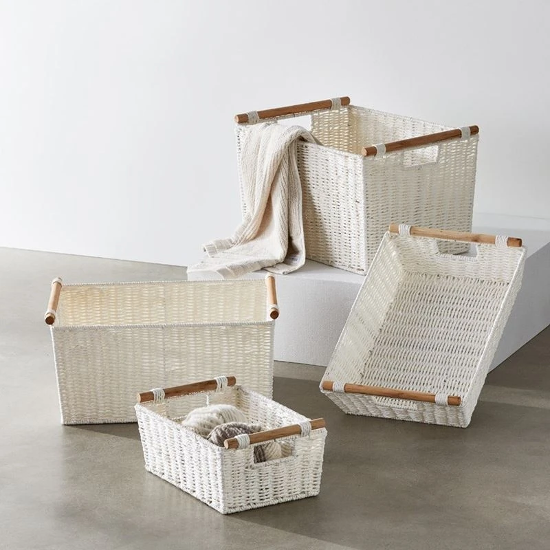 Best Selling Natural  Seagrass Woven Baskets Vietnam Storage Garden Pots Laundry Baskets Clothing Stackable Organizer Storage
