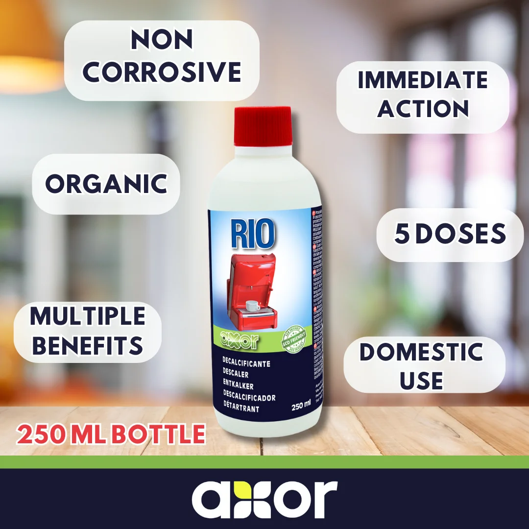 Eco Suitable High Performing Liquid Descaler RIO For Domestic Coffee Machines Kettles Humidifiers 250 Ml Natural Made In Italy