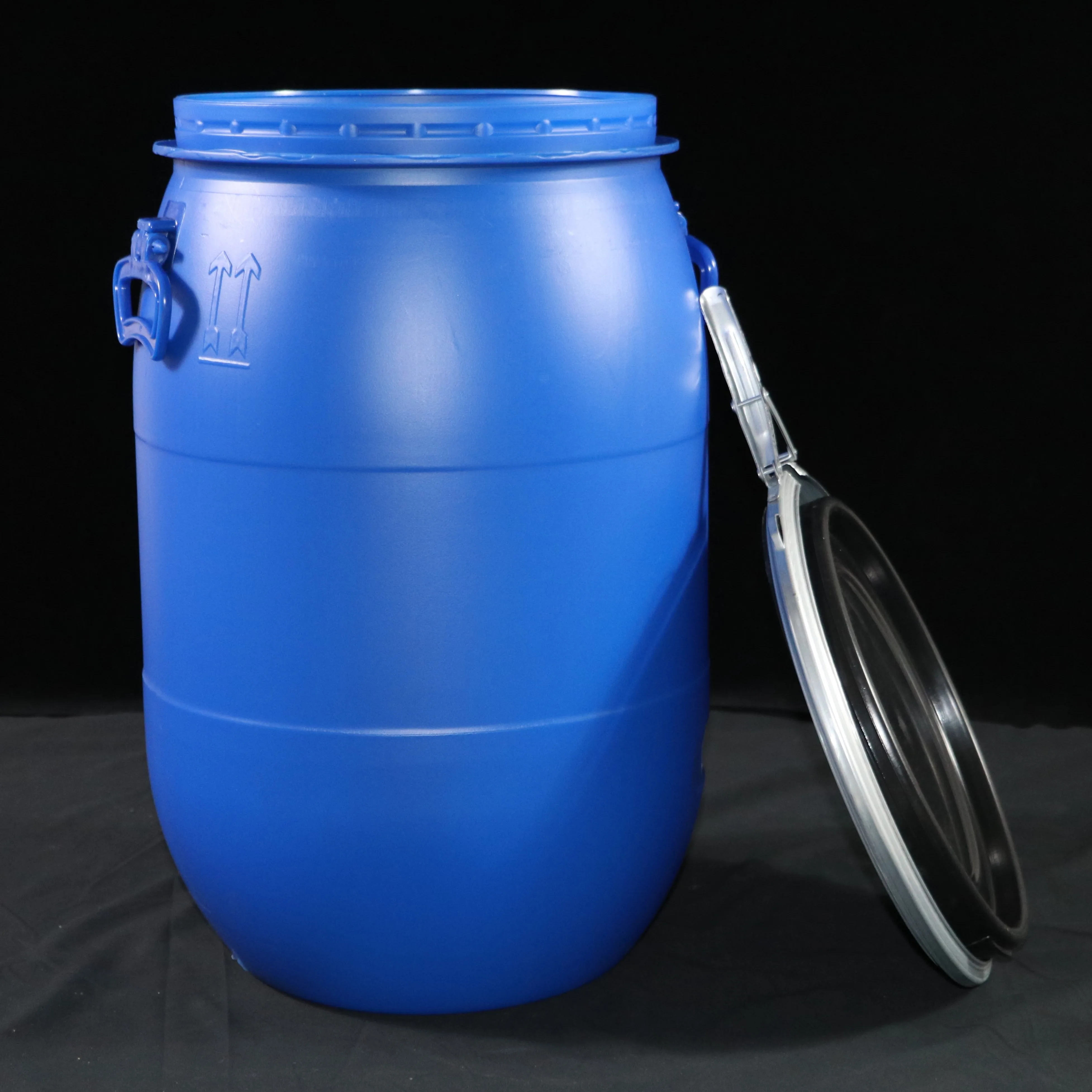hot sale 200L blue plastic drum / open top 200 liter plastic barrel / HDPE blue 55
