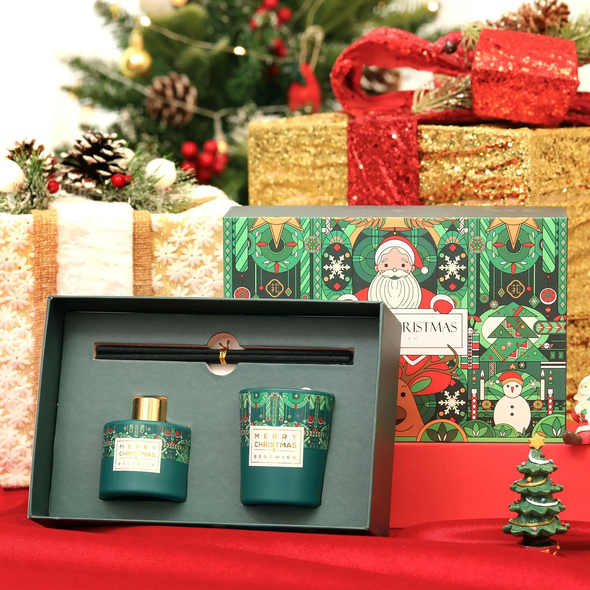home fragrance private label wholesale in bulk christmas vendor luxury premium aroma candle gift pack starter set