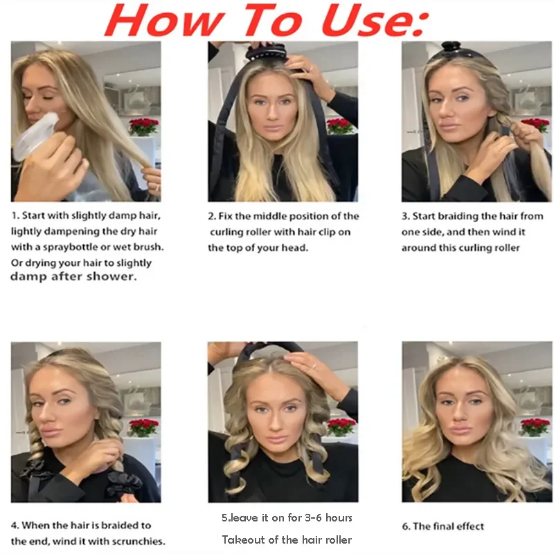 Hair Accessories Heatless Curls Beauty Curly Products Curler Curling Iron Flexi Rods Magic Hairdresser Tools Hair Foam Rollers