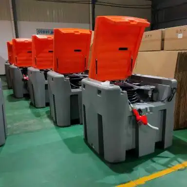 980L Transfer Fuel Caddy With Pump 56LPM Plastic Portable Diesel Tank Carbon Diesel Petrol Tank  Tanks Diesel Can Fue