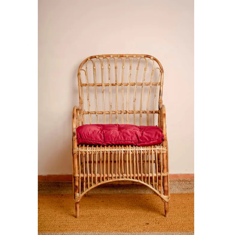 Wholesale Natural loop chair with only seat cushion included for outdoor furniture rattan chair Cane & Bamboo chair