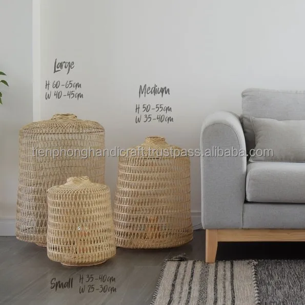 Bamboo Bedside Lamp 28cm For Bedroom Decorative Table Tamp Floor Lamp Desk Decoration Home Decoration