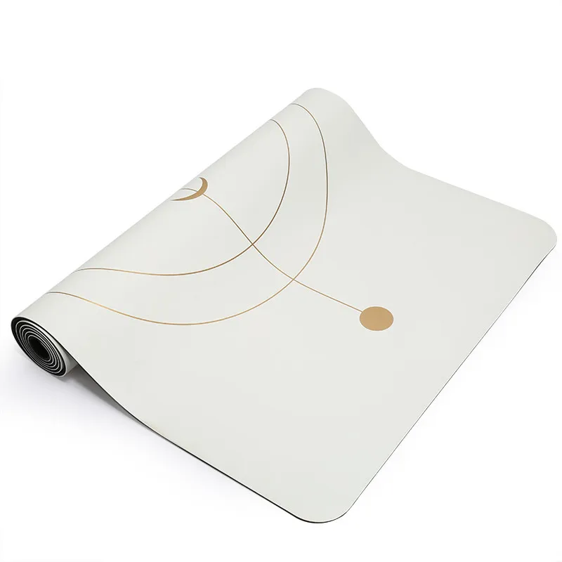 Frost White Beige Special Nude Curve Arch Oval Shape Sticky Non Slip Custom Eco Vegan Pu Rubber Yoga Mat