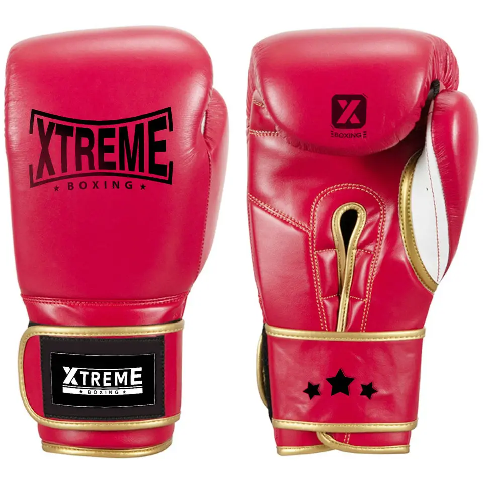 Wholesale Professional Red Black Boxing Gloves PU Leather Sizes 8oz 12oz 16oz with Customizable Logo