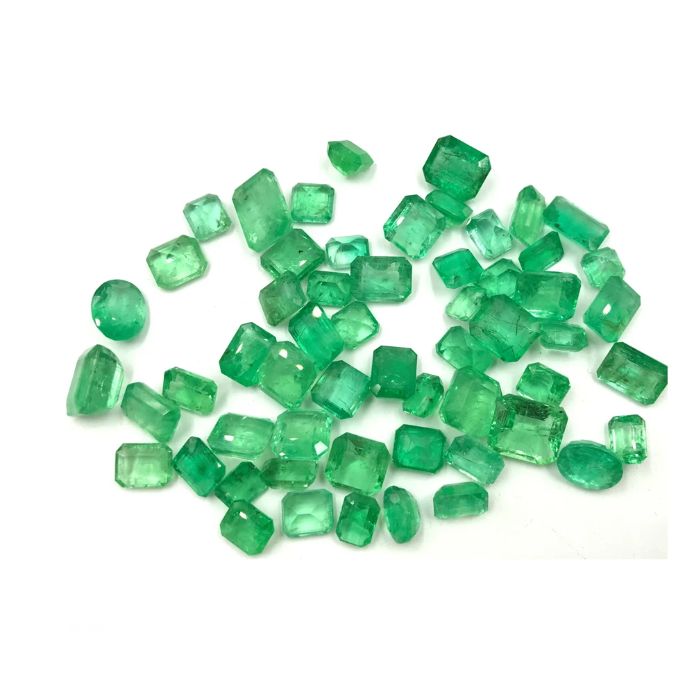 Faceted Gemstones Precious for Sale Columbian Emerald Natural Jewelry Making Emerald Cut Narnoli Gems 3 Carat Plus Green Classic