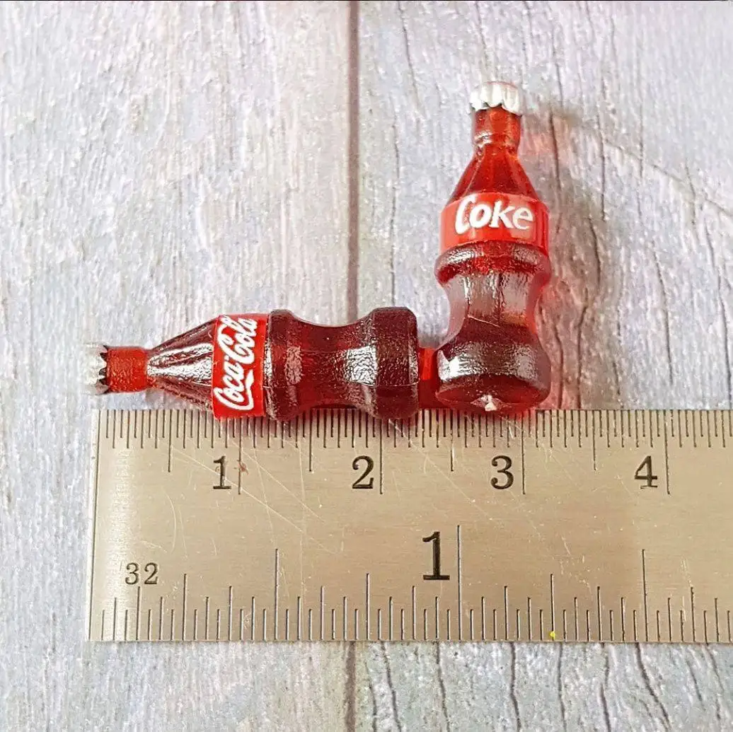 Dollhouse Miniatures Drink Beverage Coke Bottles Set Collectibles