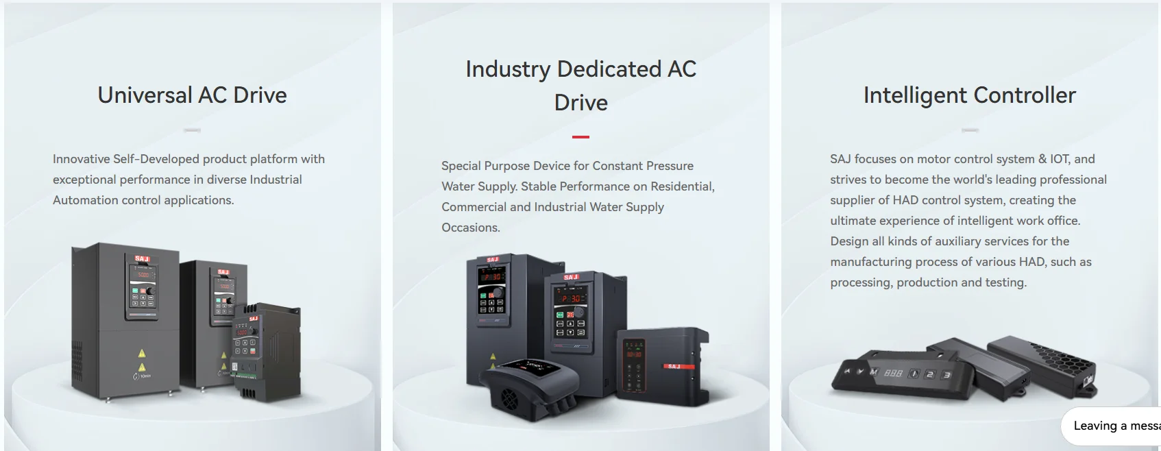 SAJ series national standard keyboard control constant water pressure control inverter for water pumps