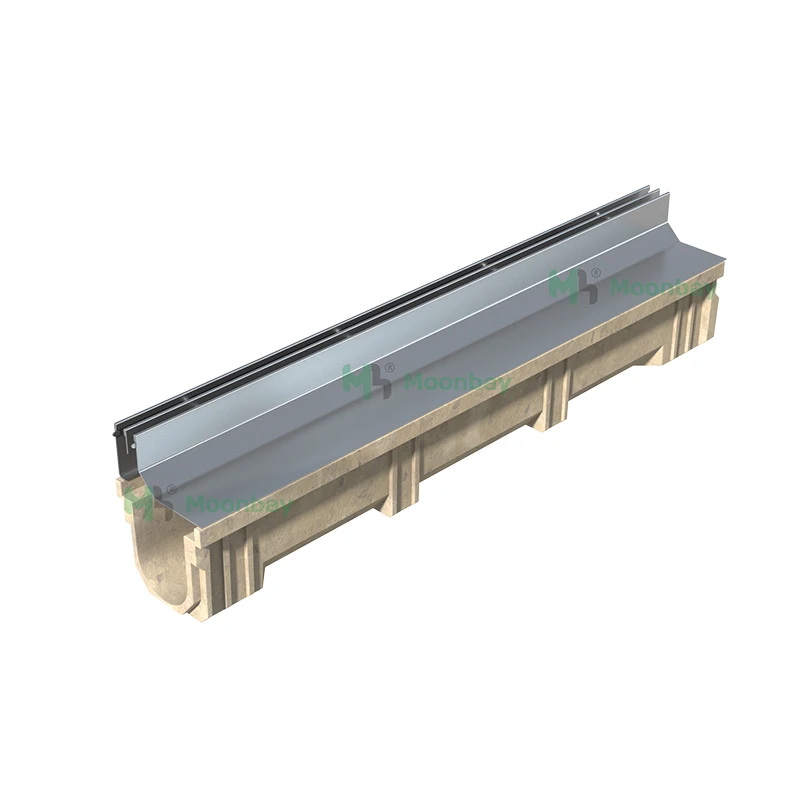 High Strength polymer ditch drainage channel for rain water drainage systems