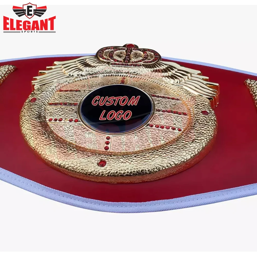 Custom Logo world boxing championship belts International Boxing Championship Belt Metal plates Leather kickboxing champion Belt