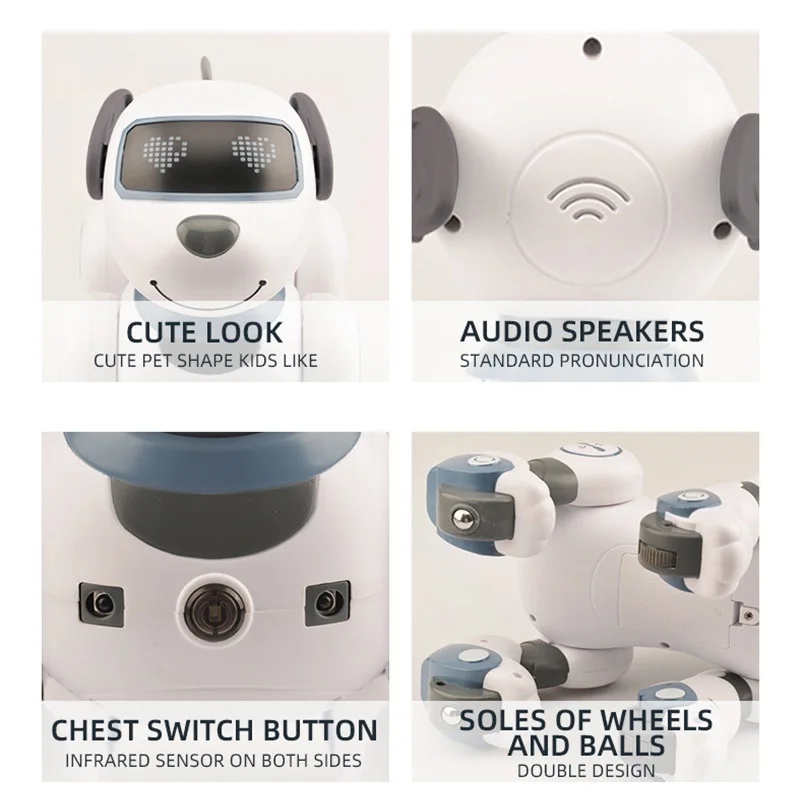 2023 New Robot Dog Toys for Kids, Remote Control Robot Toys, Interactive & Smart Programmable Walking Dancing RC Dog Robot