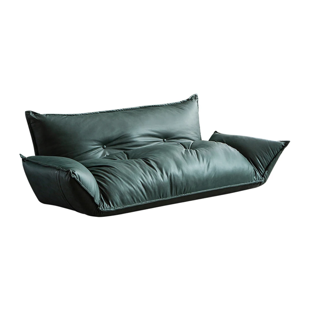 Gemma Technical Fabric Lazy Sofa Cozy Folding Lounge Sofa Tatami Green/Black