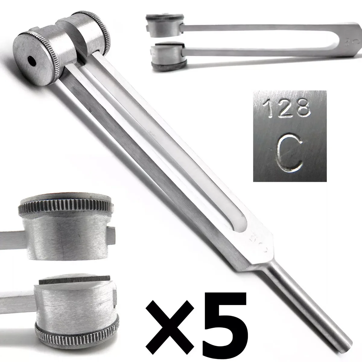 5 Tuning Forks 128C Tuning Tuner Medical Orthopedic Diagnostic Instruments