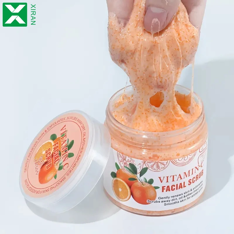 Custom Body Care Deep Cleansing Turmeric Facial Scrub Organic Body Scrub Vitamin C Whitening Exfoliating Turmeric Face Scrub