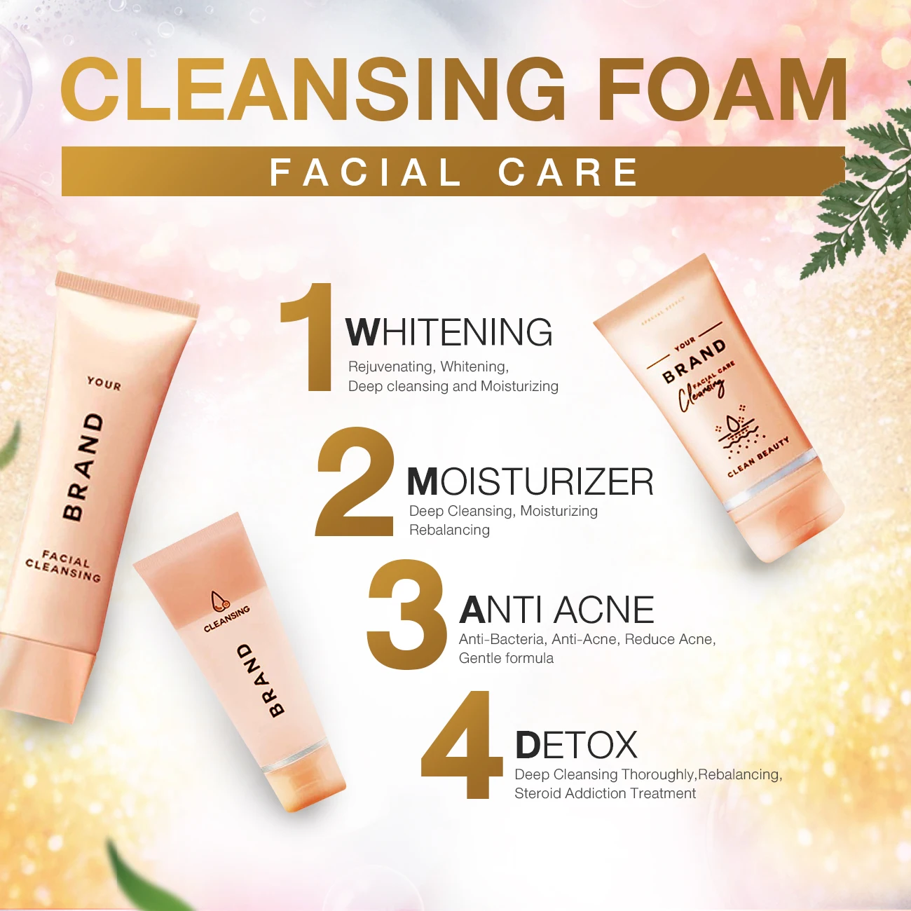 Super Cheap Price & Ready to Ship Collagen Gold Face Foam Daily Face Wash for Whitening & Moisturizing from Thailand