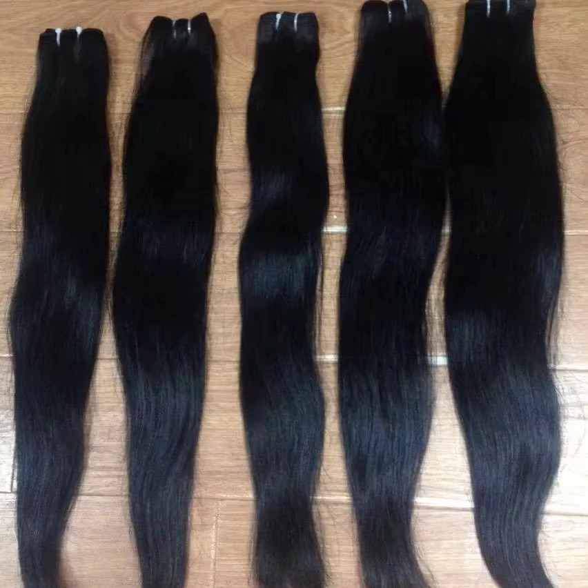 Double Drawn Double Drawn Bone Straight Hair Hand Tied Weft Hair Extension Ready To Ship Hair Extensions