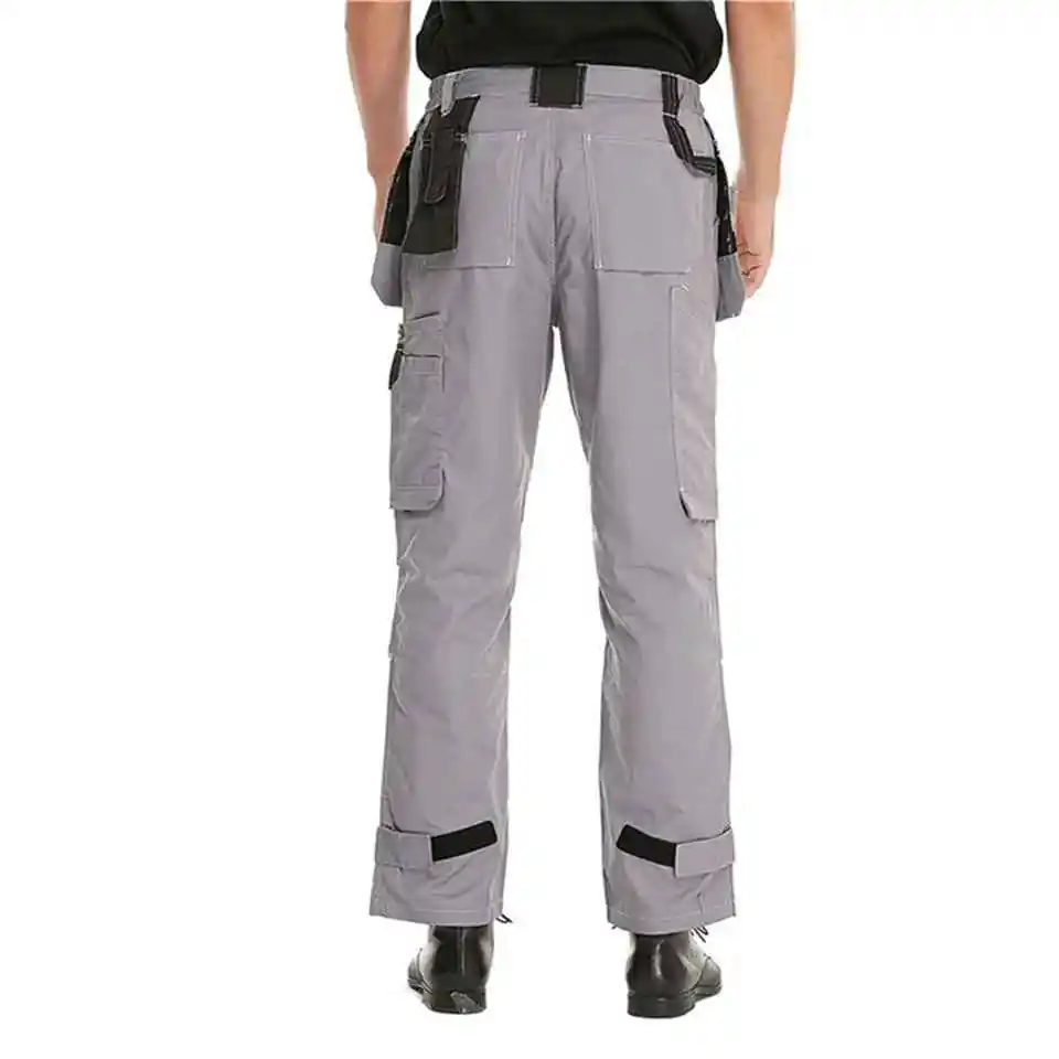 High Street Popular Functional Cargo Casual Trousers Bottom Stitching Fabric Men Cargo Jeans Casual Pants Fashion Loose Straight