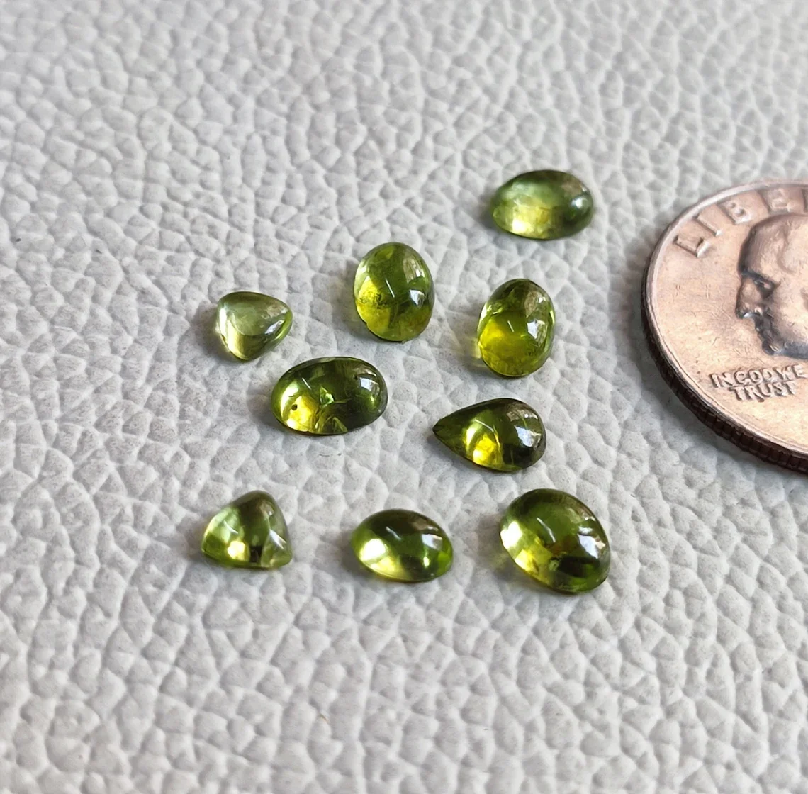 Натуральный Перидот кабошон разноцветный камень
