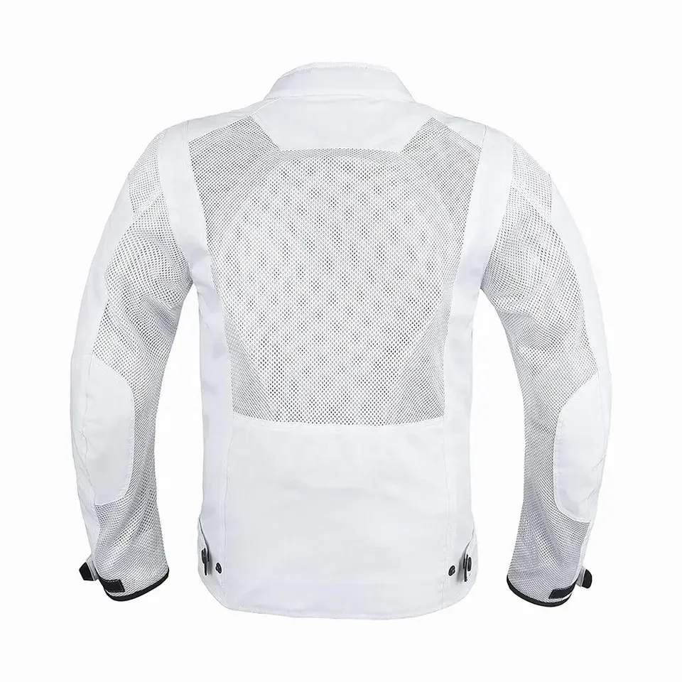 Custom Best Selling Motorbike Cardura Jackets White Color Breathable Mesh Jacket Motorcycle Jackets Cardura motorcycle