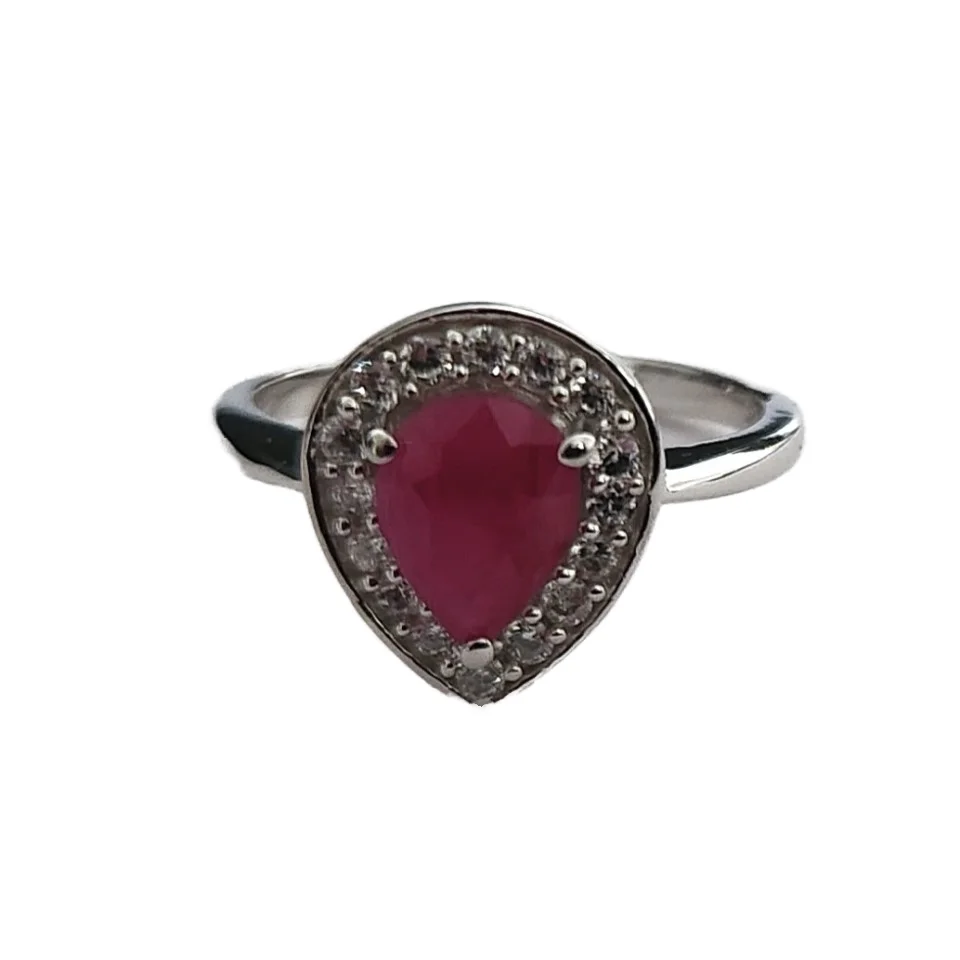 High-End Classic Pear Shape 925 Sterling Silver Gemstone Ring Best Design Daily Wear Fine Jewelry Featuring Moissanite Made USA