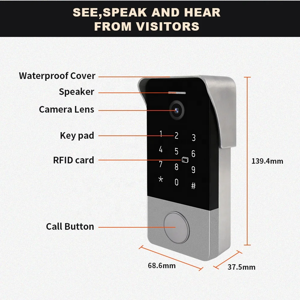 Беспроводной дверной звонок с поддержкой Wi-Fi и камеры