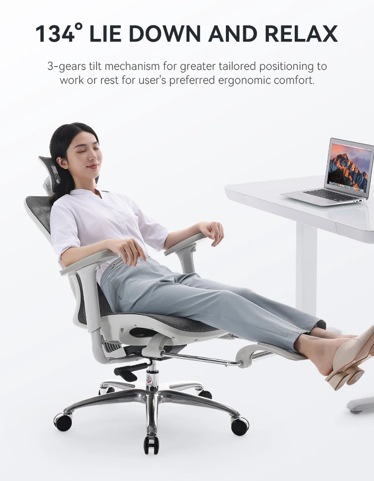 (SIHOO M57C )Home Mesh Ergonomic stair lift Chair With Foot Rest