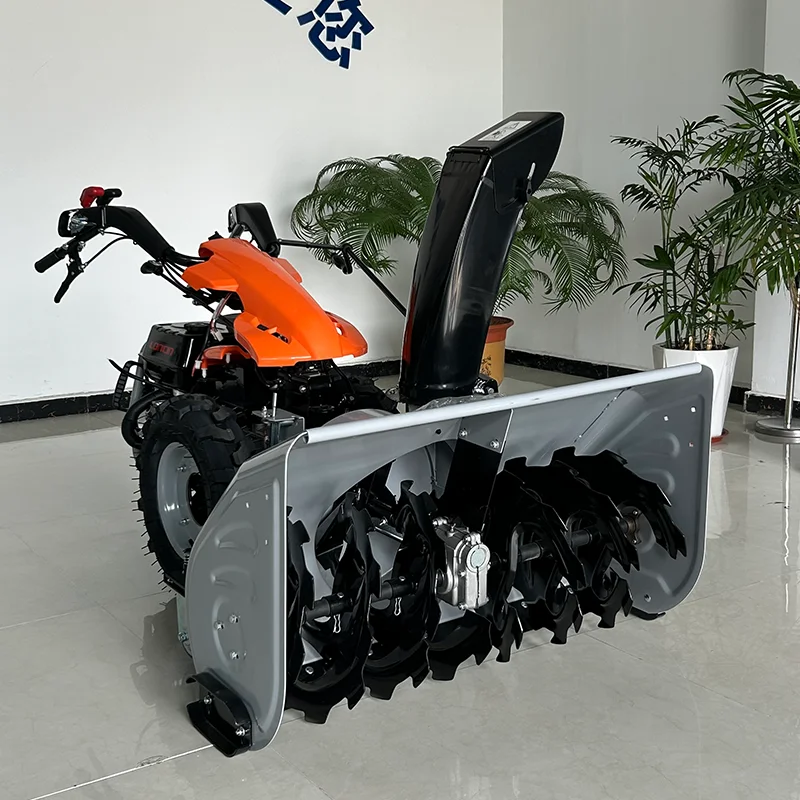 Free Shipping Manual Gas Powered Sweeper Snow Broom 15hp Walk Behind Snowplow Hydraulic Snow Thrower Snow Sweeper