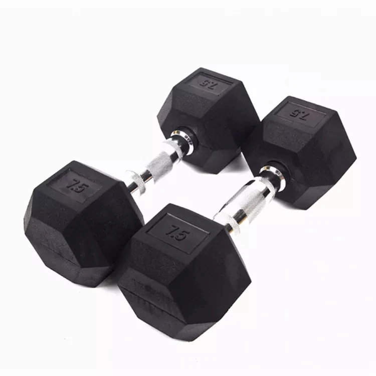 Commercial Fitness Exercises Workout Sport 5Kg 10Lb 10Kg 20 Kg 30 Kg Rubber Hex Gym Hexagonal Dumbbell Weights Set