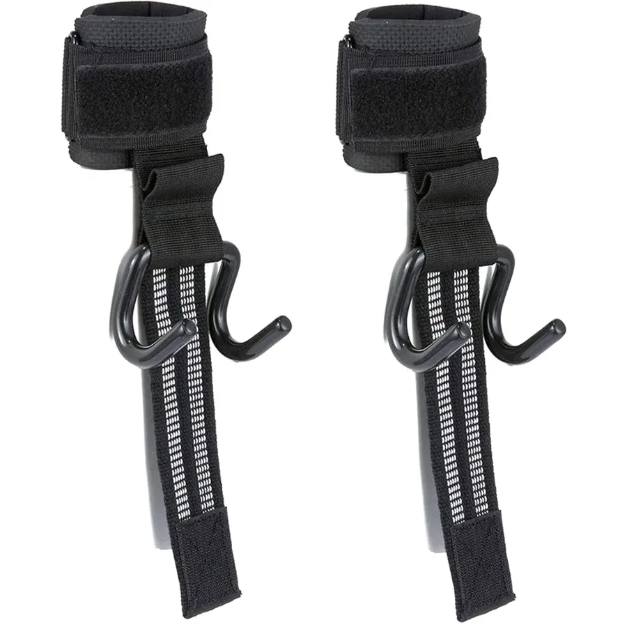 New Sports Premium Weight Lifting Hooks Straps for Maximum Grip Support Pads Fitness Gym Power Training Pull Up Deadlifting