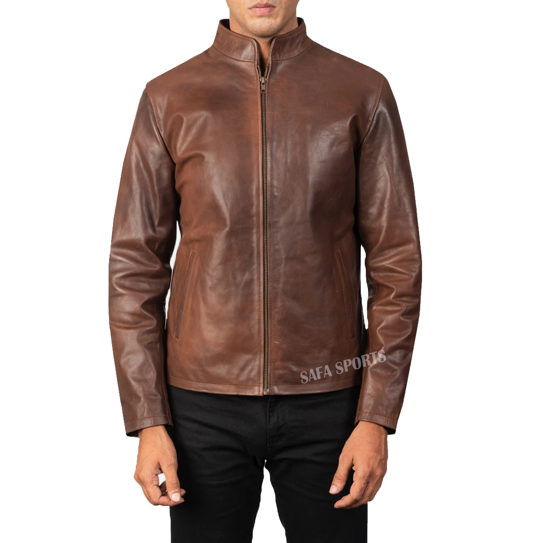 Leather Jackets Hot Selling Men Customize Embroidery Design Top Quality Leather Coat